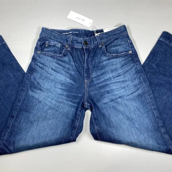 NEW AG Women’s Saige Wide Leg Cropped Jeans Dark Blue Size 27 - Picture 1 of 11